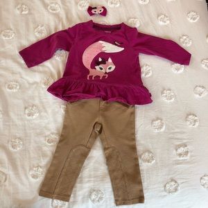 Gymboree Top/Pants/Clip Set